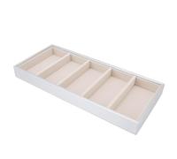 HERCHR Impilabile Occhiali da Sole Organizzatore Scatola, Scatola per Occhiali con 5 Scomparti, Supporto Cassetto Organizzatore per orologi o gioielli(Grigio)