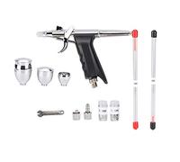 HERCHR Kit aerografo Professionale, compressore aerografo a Doppia Azione per spruzzatore per Pittura a Torta Fai-da-Te Set 8 x 4,3 x 1,8 Pollici