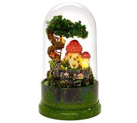HERCHR Kit casa delle Bambole in Miniatura Fai-da-Te, Kit casa minuscola diario da Giardino con Coperchio e Carillon Regali per Ragazze dei Ragazzi