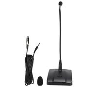 HERCHR Microfono cablato a collo di cigno desktop, microfono condensatore a collo di cigno regolabile a 360 gradi per conferenze, registrazione audio in studio