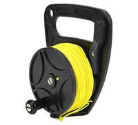 HERCHR Mulinelli da immersione, Bobina da dito Bobina di ancoraggio Bobina di corda multiuso con filo giallo retrattile per esplorazione di caverne Exile Diving Snorkeling (ruota nera)