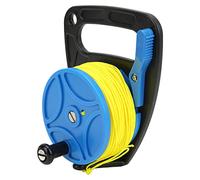 HERCHR Mulinelli da immersione, Bobina da dito Bobina di ancoraggio Bobina di corda multiuso con filo giallo retrattile per esplorazione di caverne Exile Diving Snorkeling (ruota blu)