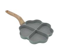 HERCHR Padella antiaderente per uova da 4 tazze, padella per uova a forma di cuore Padella per frittata Pentola per crepes per uova per colazione Fornello a gas e pentole a induzione(Verde)