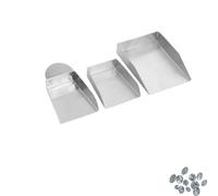 HERCHR Pala per Pietre preziose, 3pcs Mini Size Pala per Gioielli, Strumenti per Paletta in Acciaio per Pietre, Gemma Cernita Strumento con/Senza Manico per Gemme, Particelle Metalliche