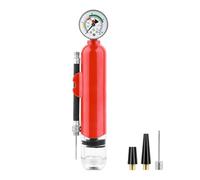 HERCHR Pompa da pallavolo Portatile da Basket, Pompa da Palla Sportiva compatta con Aghi e ugelli per palloni da Calcio, Rugby, Kickball (Red)