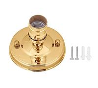 HERCHR Portalampada E26 E27, base per lampada da soffitto/parete industriale vintage, portalampada a sospensione, portalampada percucina, base per lampada da tavolo piccola fattoria (Gold)