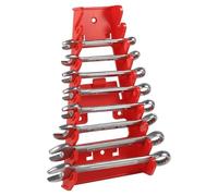 HERCHR Rastrelliera per chiavi e chiavi, 9 Slot Plastica Rossa Standard Chiave Inglese Strumenti Organizzativi, Portautensili per a 9 pezzi appendere alla parete o a una piastra perforata