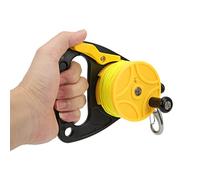 HERCHR Rivolta di immersione, bobina per la pesca subacquea subacquea con gancio del tappo del pollice con filo giallo da 46 m per snorkeling sport d'acqua sottomarino (Ruota gialla)