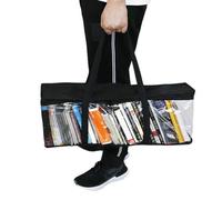 HERCHR Sacchetti per CD Videogiochi in PVC Trasparente, Custodia Impermeabile per Dvd, Custodia per CD Portatile con Manici, Custodia per Dvd con Cerniera Lampo per Musica, Libri