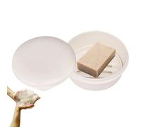 HERCHR Sapone da Viaggio con Tenuta Stagna, Contenitore Rotondo in plastica con Coperchio a Prova di perdite, Portable Circolare Seal Viaggi Portasapone, Portasapone Vassoio da Portata con Coperchio