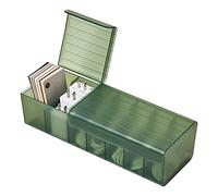 HERCHR Scatola per La Gestione dei Cavi in plastica, Organizer per Cavi di Alimentazione con 7 Scomparti Scatola per Organizer per Cavi Dati Sorter per Cavi USB Organizer(Verde)