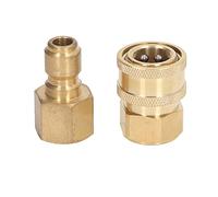 HERCHR Set di 2 Set di adattatori per idropulitrice ad Alta Pressione da 5000 PSI Quick Connect per idropulitrice (Spina e Presa con Filettatura Femmina M18x1,5 mm)