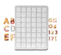 HERCHR Stampo per cioccolato da 3 pezzi, stampo in silicone per lettere e numeri, stampo per alfabeti, antiaderente, decorazioni per torta di buon compleanno, per cioccolatini fai da te