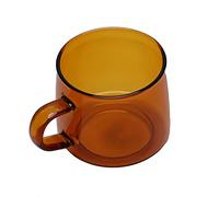 HERCHR Tazza di caffè in vetro, 8x7,5 cm da 350 ml di bicchieri da bevute tazza di tazza di caffè in cristallo limpido per tappeto da tè al cappuccino caldo freddo (caffè)