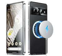 HERCN Metal protective case for Google Pixel 7 Pro 6.7"; Ring MagSafe Magnet - Wireless Charging - Aviation Aluminum Metal Protective Bumper Designed - Built-in Camera Lens Film - Ultra Slim (Silver)