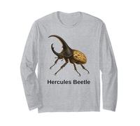 Hercules Beetle Impressionante Dynastes Hercules per Entomologo Maglia a Manica