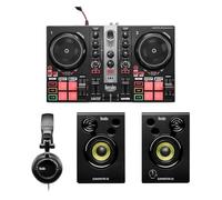 Hercules DJ Learning Kit MK II con controller DJ Inpulse 200 MK II, cuffie HD45 e altoparlanti DJ Monitor 32