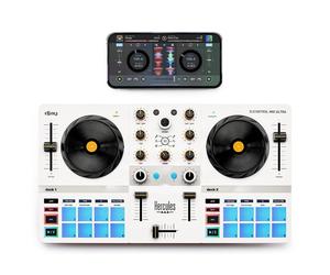 Hercules DJControl Mix Ultra Controller DJ Wireless Portatile con Bluetooth Bianco