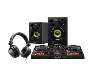 HERCULES DJLEARNING KIT per imparare a mixare e diventare un DJ Controller 2 deck+ altoparlanti attivi 2x15wRMS+ cuffie DJ - Nouvo