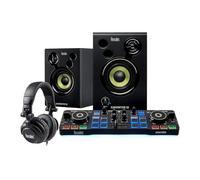 Hercules Starter kit DJ | Starlight Controller DJ USB con software Serato DJ Lite, altoparlanti monitor da 15 Watt e cuffie con isolamento acustico