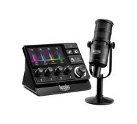 Hercules Stream Essentials Kit - Kit di streaming professionale con controller Stream 200 XLR, microfono XLR HXD-700 e 3 mesi di Voicemod Pro