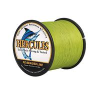 Hercules Super Cast - Lenza da pesca intrecciata, 100 m, 136,1 kg, test per acqua salata e d'acqua dolce, PE, treccia, 8 fili, verde militare, 136,1 kg, 1,20 mm