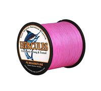 Hercules Super Cast - Lenza da pesca intrecciata, 500 m, 500 m, test 22,7 kg, per acqua salata e acqua dolce, in PE, treccia, 8 fili, rosa, 22,7 kg, 0,37 mm
