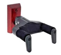 Hercules Supporto Chitarra Muro Gancio Parete Autobloccante Rosso Legno