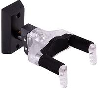 Hercules - Supporto da parete per chitarra, modello PLEXI AGS Plus, corto, con base in legno, edizione 20Y