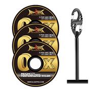 HERCULES Tippet per pesca a mosca, confezione da 3 pezzi, con supporto per tippet, 0 pezzi, 5,8 kg, nylon