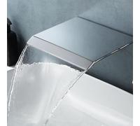 Herdely Rubinetto cromato per vasca da bagno ad alto flusso, spruzzatore a cascata, può essere utilizzato come rubinetto per vasca da bagno, doccia o lavandino, beccuccio per montaggio a parete, senza