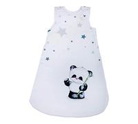 Herding BABY BEST Sacco Nanna per Neonati, Panda, 70 cm, Cerniera laterale e bottoni automatici, Bianco