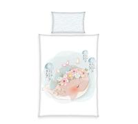 Herding babybest Biancheria da letto Balena, Federa 40x60 cm, Copripiumino circa 100x135 cm, 100% Cotone/Rinforzato