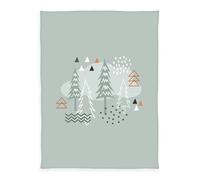 Herding babybest Nordic Forest - Coperta in microfibra, 75 x 100 cm, 100% poliestere, colore: Verde