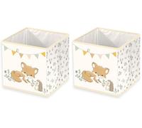 Herding Babybest Scatola Portaoggetti Amici della Foresta, Circa 30 x 30 x 30 cm, Da Posizionare a Terra o su uno Scaffale, 100% Polipropilene, 100% Carta all'Interno (Confezione da 2)