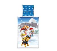 Herding Biancheria da Letto in Flanella Paw Patrol, Federa 80 x 80 cm Circa, Copripiumino 135 x 200 cm Circa, Con Abbottonatura, 100% Cotone/Flanella