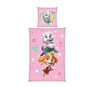 Herding Biancheria da Letto Paw Patrol, Federa 80 x 80 cm ca., Copripiumino Circa 135 x 200 cm, Con Cerniera Scorrevole, 100% Cotone