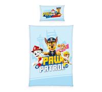 Herding Biancheria da Letto per Bambini Paw Patrol, Federa Circa 40 x 60 cm con Chiusura a Hotel, Copripiumino Circa 100 x 135 cm con Pratica Abbottonatura, 100% Cotone