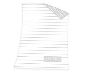 Herding Coperta a Maglia, Biologica, GOTS, I love you, 75 x 100 cm, Cotone/Maglia