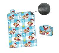 Herding Coperta da picnic Paw Patrol, 125 x 160 cm, Lato Superiore in 100% Poliammide, Lato inferiore in Polietilene Impermeabile