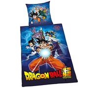 Herding DRAGONBALL SUPER Set di Biancheria da Letto, Reversibile, Copripiumino 135 x 200cm, Federa 80 x 80cm, Cotone/Renforcé