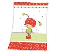 Herding Fynn Coperta per Bambini, Coccinella Luis, 75 x 100 cm, Microfibra, Multicolore