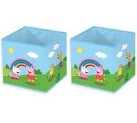 Herding Scatola Portaoggetti Peppa Pig, Circa 30 x 30 x 30 cm, Da Posizionare a Terra o su uno Scaffale, 100% Polipropilene, 100% Carta all'Interno (Confezione da 2)