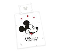Herding Set di Biancheria da Letto, Mickey Mouse Disney, Federa 40 x 60 cm con Design Reversibile, Copripiumino 100 x 135 cm, Con Chiusura a Cerniera, 100% Cotone