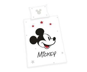 Herding Set di Biancheria da Letto, Mickey Mouse Disney, Federa 40 x 60 cm con Design Reversibile, Copripiumino 100 x 135 cm, Con Chiusura a Cerniera, 100% Cotone