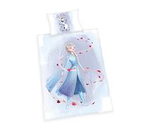 Herding Disney Frozen 2 Duvet Cover Set Biancheria da Letto, Flanella Cotone Lino, Multicolore, 40 x 60 cm, 100 x 135 cm