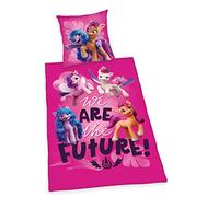 Herding Set di Biancheria da Letto My Little Pony, Federa 80 x 80 cm, Copripiumino 135 x 200 cm, Con Zip, 100% Cotone/Renforcé