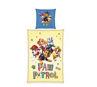 Herding Set di Biancheria da Letto, Paw Patrol, Federa 80 x 80 cm con Chiusura a Cerniera e Motivo Reversibile, Copripiumino 135 x 200 cm con Chiusura a Cerniera, 100% Cotone/Renforcé