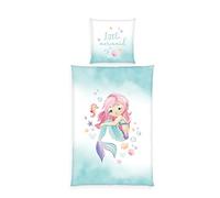 Herding Set di Biancheria da Letto Young Collection, Sirena, Federa 80 x 80 cm, Copripiumino 135 x 200 cm, Con Cerniera Scorrevole di Qualità, Cotone