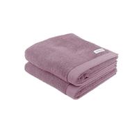 Herding TOM TAILOR Handtuch, Color Bath Towel Cozy Mauve, 2er Set, 50x100 cm, 100% Baumwolle/Frottier, mit Aufhänger und Label mit Logo
